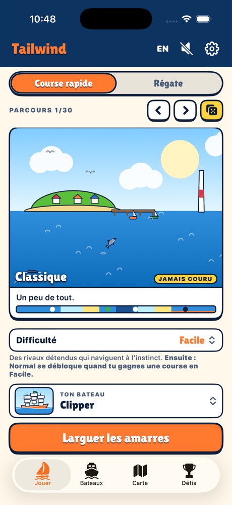 Le port, menu principal